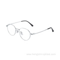 Best Selling Stylish Womens Stainless Glasses Frame Metal Round Black Optical Eyeglasses